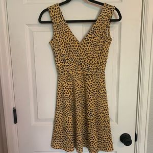 H & M Navy/Yellow Summer Dress